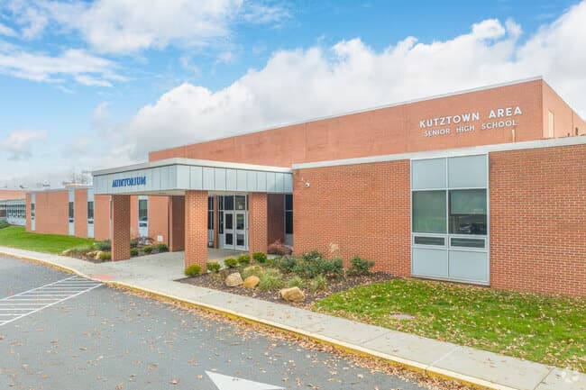 The front of Kutztown Area Senior High School in Kutztown, PA