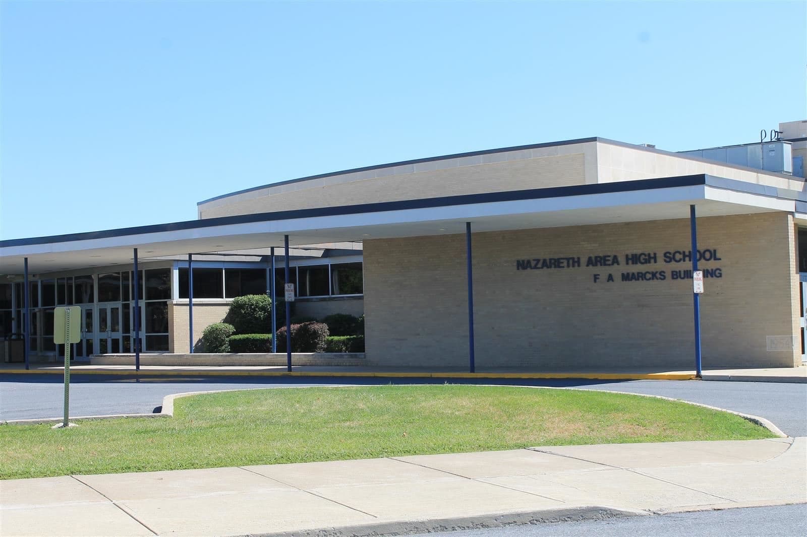 The F A Marcks Building of Nazareth Area High School in Nazareth, PA